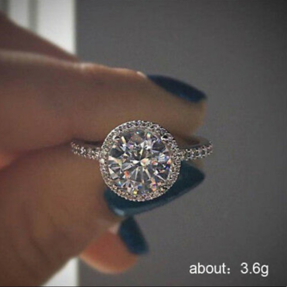 New 925 Sterling silver diamond 💍 ring - Picture 4 of 6